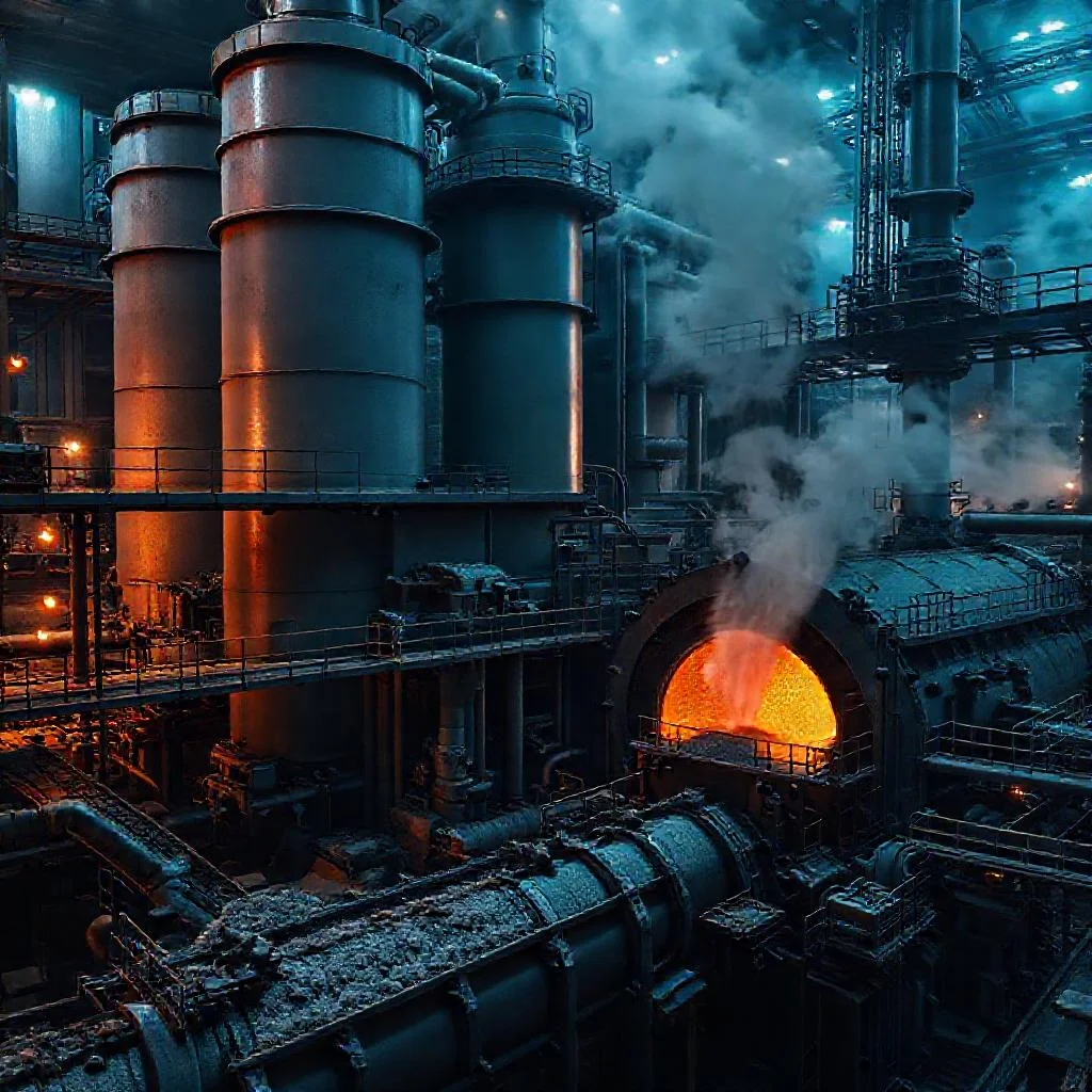 Фото по теме: Процесс утилизации пыли газоочистных сооружений домны