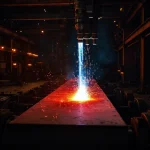 Фото по теме: Процесс газовой резки непрерывного слитка на мерные длины